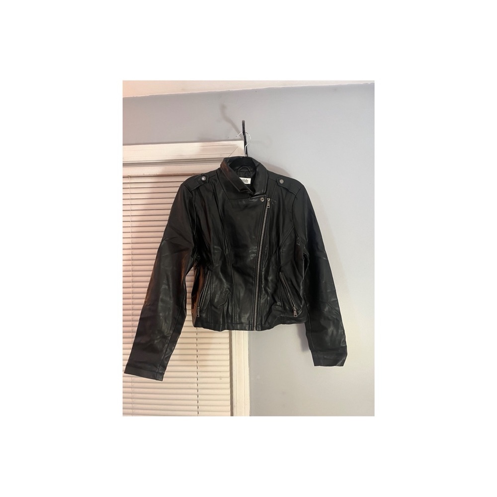 Faux Black Leather Jacket